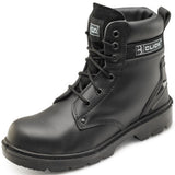 Beeswift Safety Boots Black Leather S1P TPU Heel Support