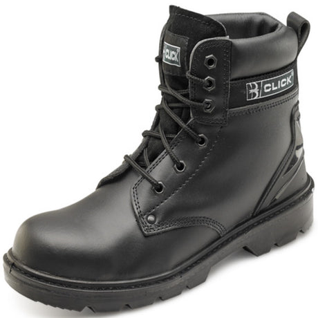 Beeswift Safety Boots Black Leather S1P TPU Heel Support
