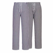 Chefs Trousers All Cotton Check Elasticated Waist