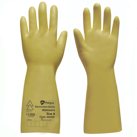 Polyco SuperGlove Volt Class 00 500V Electrical Insulating Gloves 36cm