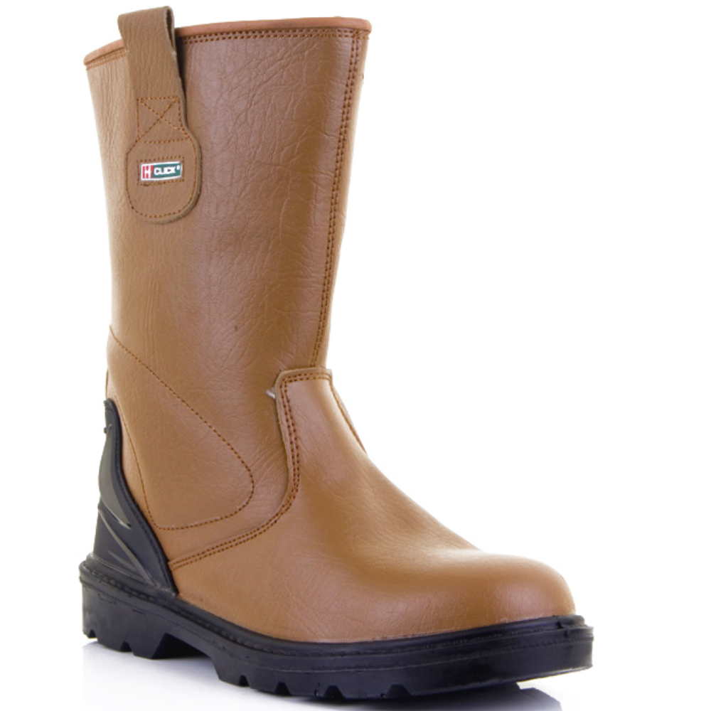 Beeswift Click Safety Rigger Boot CF8 Tan Leather Steel Toe Protection