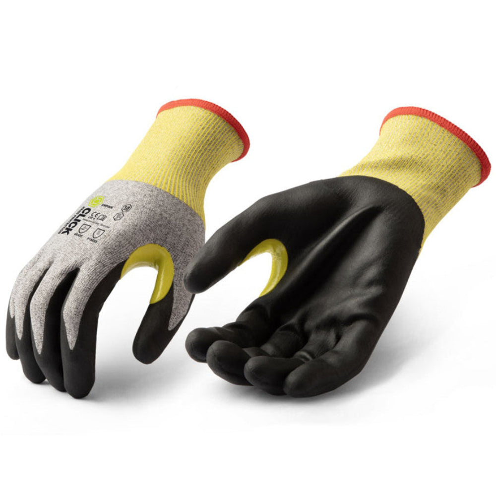 Click Cut Resistant Gloves Level F Nitrile Yellow
