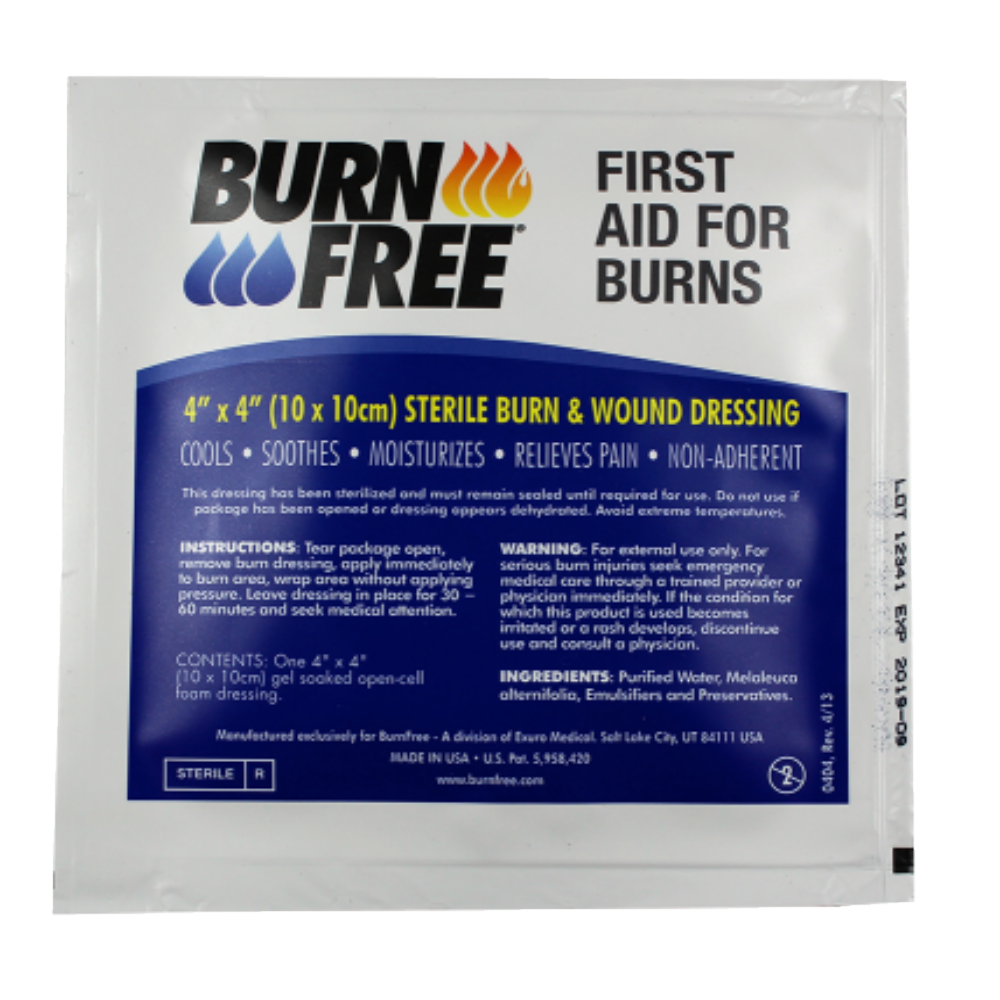 Burn Free Burns Dressing 10x10cm Sterile Hydrogel First Aid