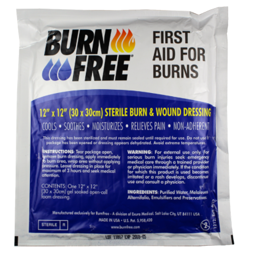 Burn Free Burns Dressing 30 x 20cm Sterile Hydrogel First Aid