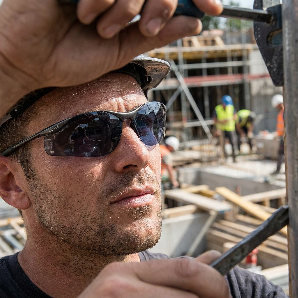 Bolle Contour II Safety Glasses Smoke Platinum