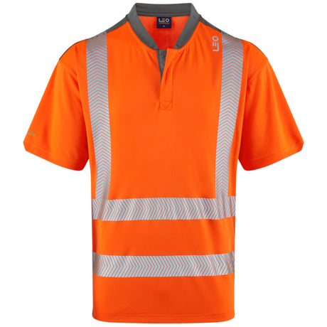 Leo Workwear Hi Vis T-Shirt COOLMAX Yellow or Orange ISO 20471