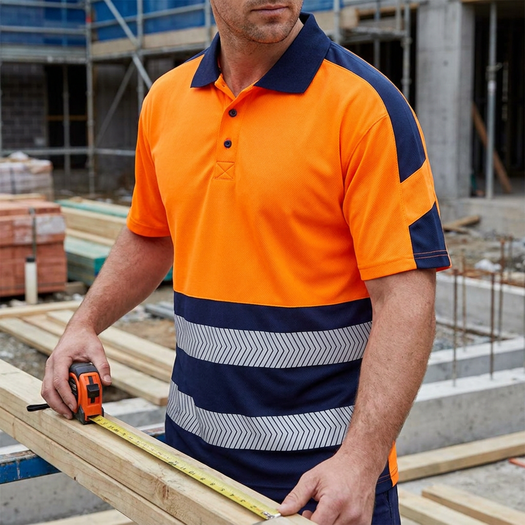 Leo Watersmeet Two Tone Hi Vis Polo Shirt EcoViz Recycled ISO 20471