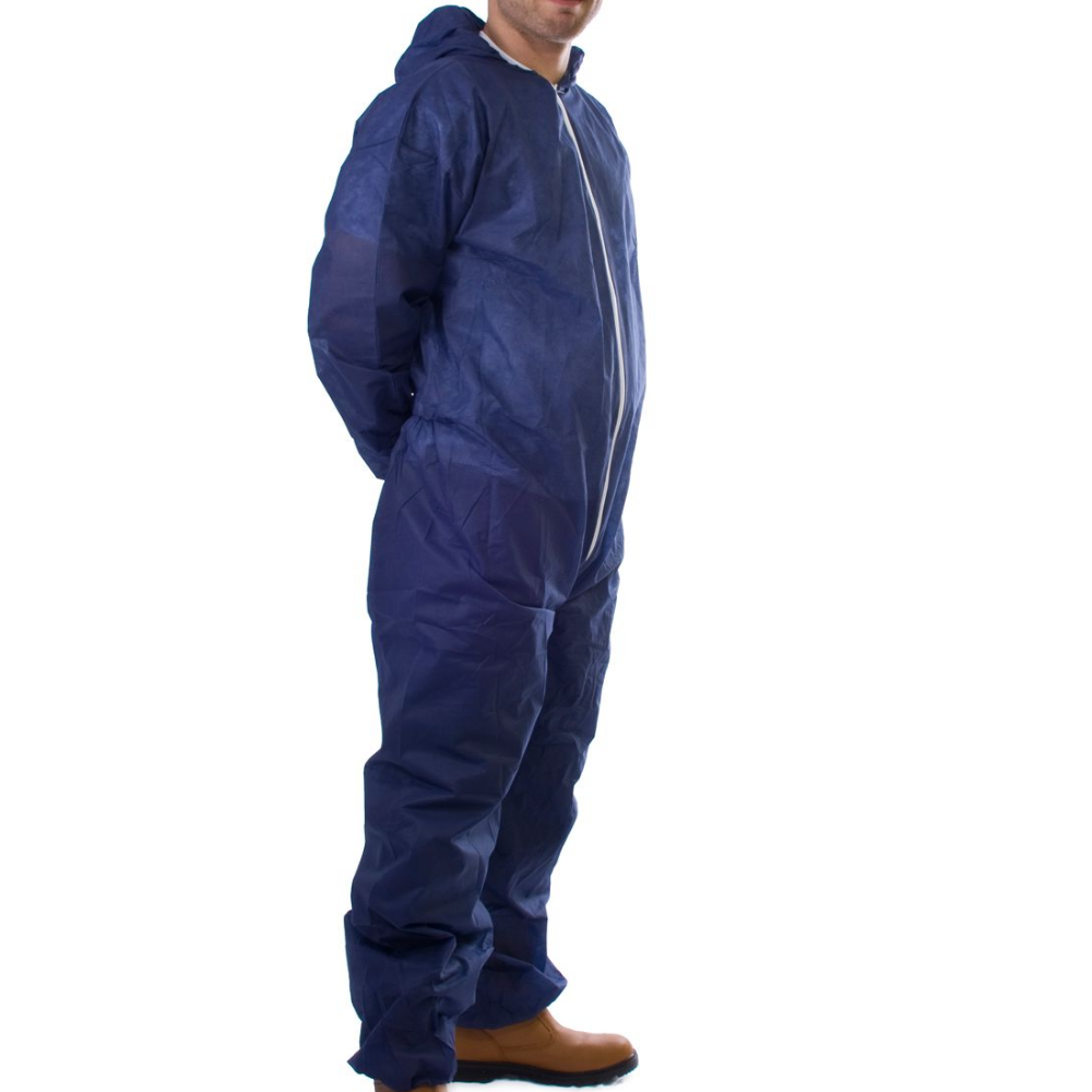 Polprop Disposable Coverall Navy Blue SMS Fabric