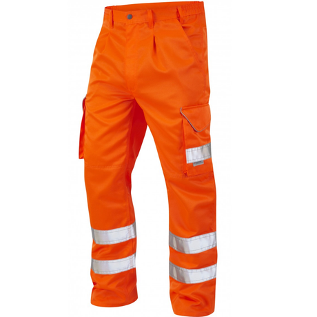 Leo Bideford Hi Vis Orange Work Trousers Railway Clothing