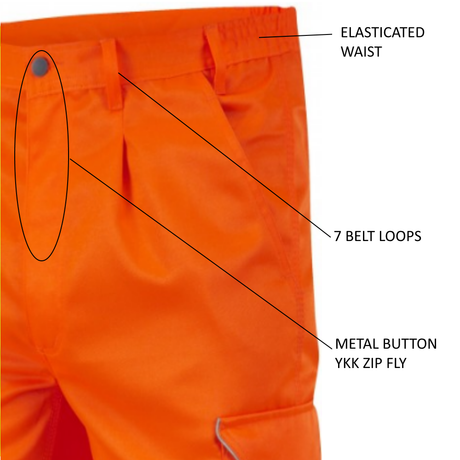 Leo Workwear Bideford Hi Vis Orange Railway Cargo Trousers GO-RT