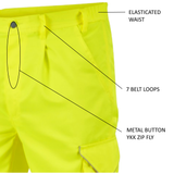 Leo Workwear Bideford Hi Vis Cargo Trousers ISO 20471 Class 1