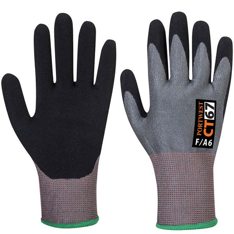 Portwest Cut F Safety Gloves Nitrile Foam Touchscreen Compatible