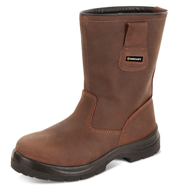 Nubuck Leather Fur Lined Full Safety Rigger Boots Beeswift