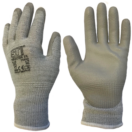 Supertouch Deflector PD Cut Level D Gloves Polyurethane Palm Work Gloves