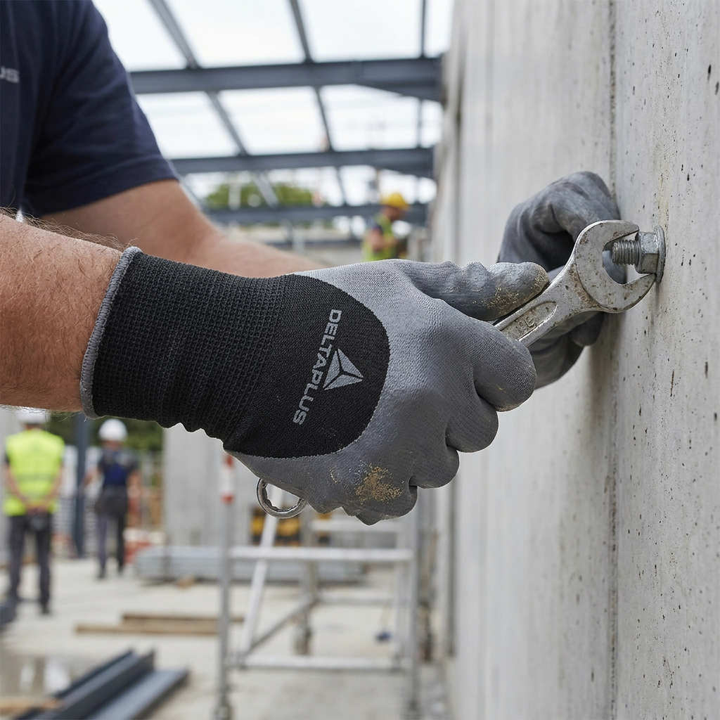 Delta Plus Waterproof Nitrile Gloves Oily Grip 3/4 Coat