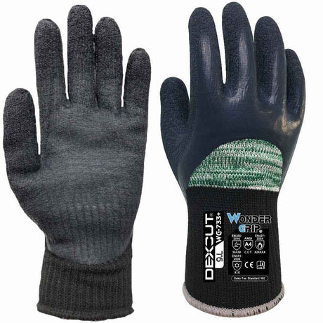 Wondergrip WG-733+ Cut Resistant Gloves Level D Thermal Protection Work Gloves