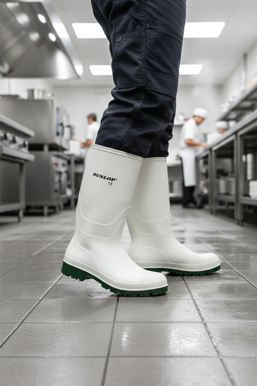 Dunlop Pricemaster Non-Safety Wellington Boots White