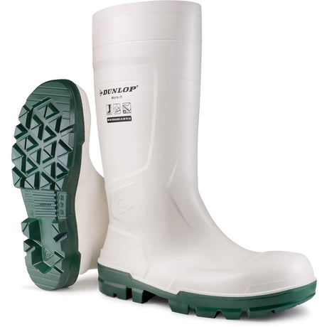 Dunlop Work-It Safety Wellington White S4 Steel Toe Cap PVC Boot