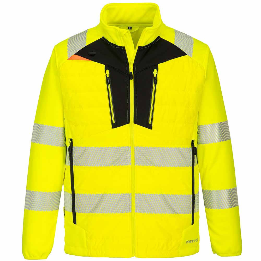 Portwest DX473 Hi Vis Baffle Jacket Body-Mapped Insulation High Visibility Workwear