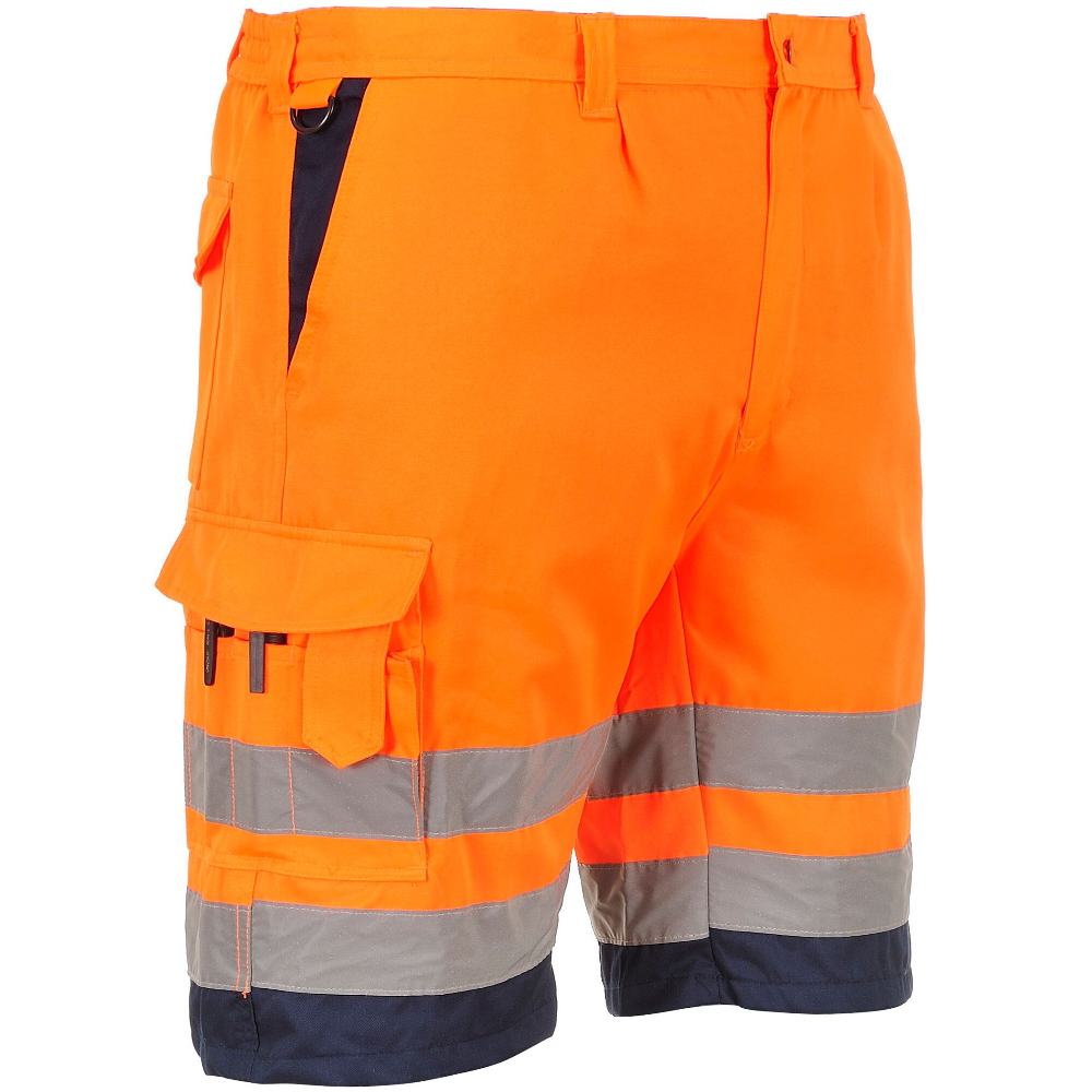 High Vis Shorts Yellow or Orange Class 1 Knee Length