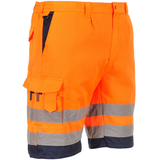 High Vis Shorts Yellow or Orange Class 1 Knee Length