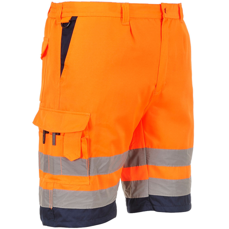 High Vis Shorts Yellow or Orange Class 1 Knee Length