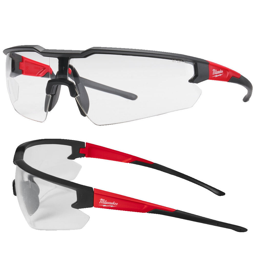 Enhanced Milwaukee Clear Lens Sports Style Safety Glasses