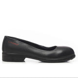 Black shoe with 'Lavard' branding on a white background