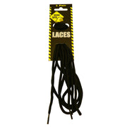 Black shoelaces with packaging labeled 'Work Site' on a white background
