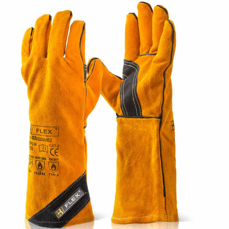B-Flex 350 degrees Premium Golden Welders Gauntlet Type A