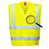 Portwest FR75 Bizflame Hi Vis Vest Flame Resistant Orange Yellow