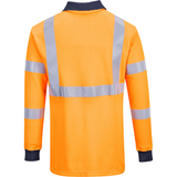Portwest FR76 Flame Resistant Polo Shirt Hi Vis Orange Arc Protection