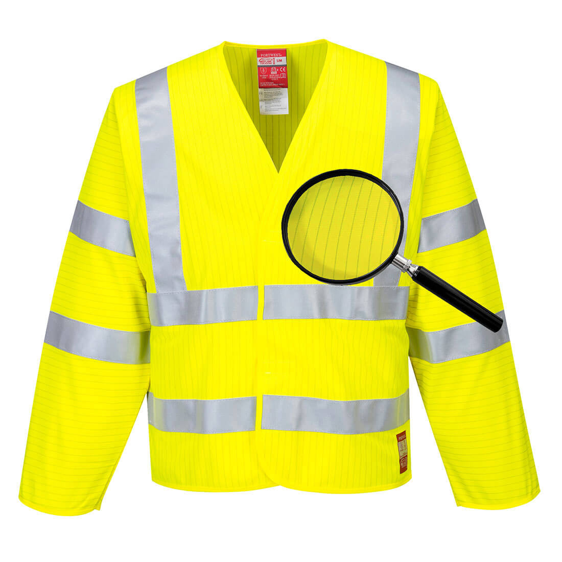 Portwest Hi Vis Anti Static Sleeved Flame Resistant FR85 Railway Compliant