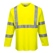 Portwest Workwear Flame Resistant Hi Vis Long Sleeve T-Shirt