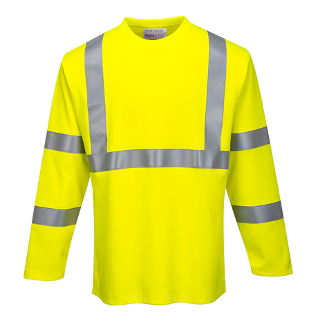 Portwest Workwear Flame Resistant Hi Vis Long Sleeve T-Shirt