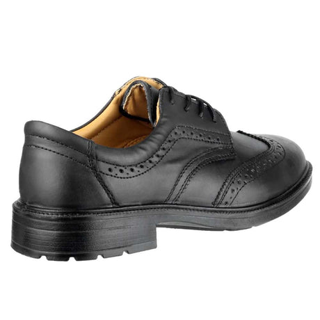 Amblers Safety FS44 S1P SRC Black Leather Brogue Safety Shoe Steel Toe