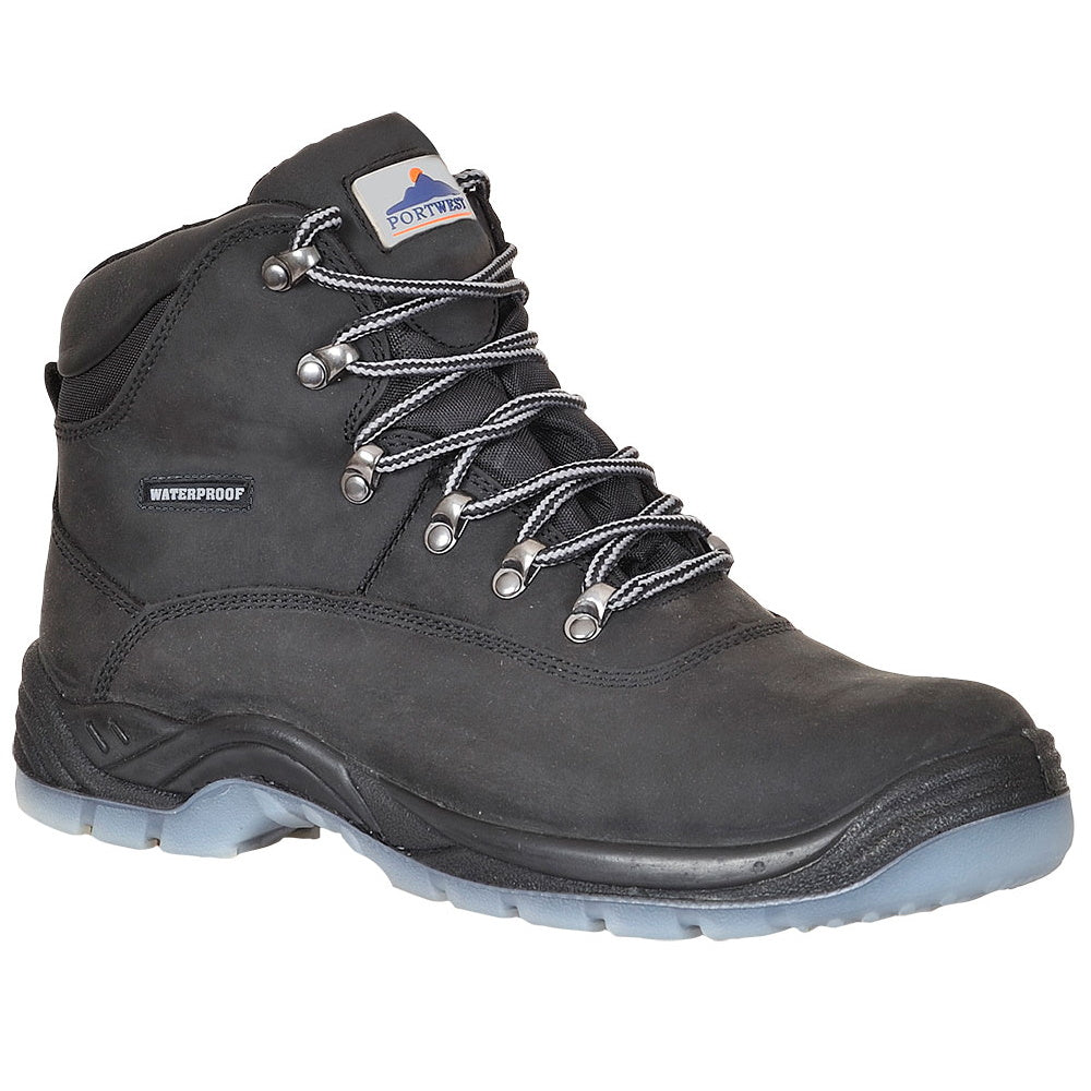Steelite Aqua Waterproof Safety Boots Black Leather S3