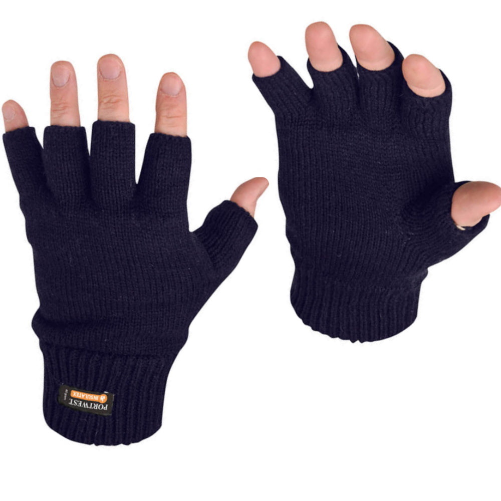 Portwest GL14 Fingerless Knit Insulatex Glove Cold Weather Work