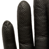Beeswift Glovezilla Nitrile Disposable Gloves Black Gripper Textured