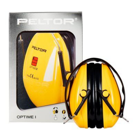 3M PELTOR Optime I Yellow Foldable Ear Defenders SNR 26dB