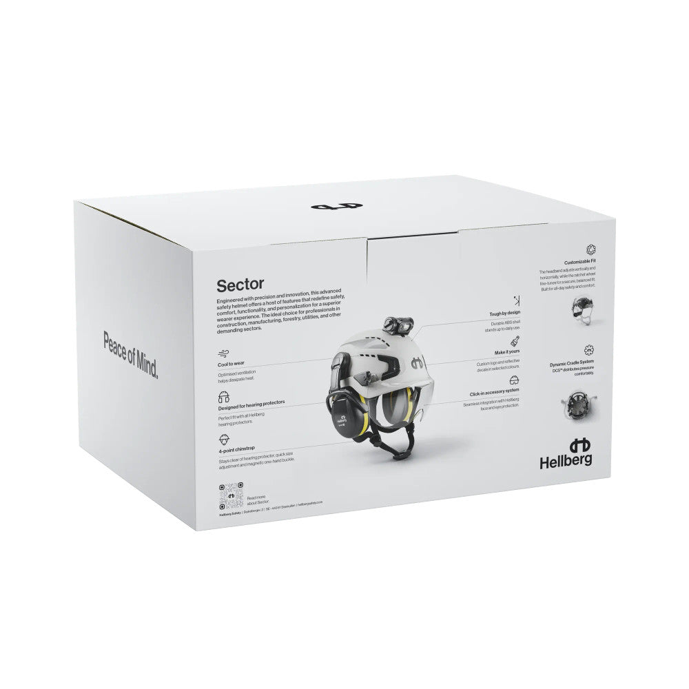 Hellberg Sector Vented Safety Helmet White