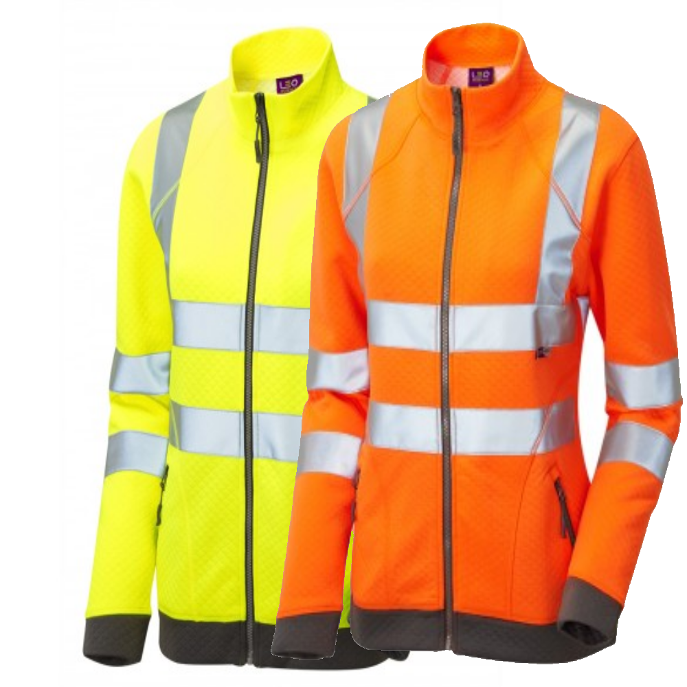 Leo Workwear Hollicombe Ladies Hi-Viz Sweatshirt