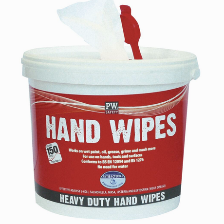 Industrial Hand Wipes for Oil & Grease Travel Bucket x 150