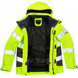 Leo Workwear Exmoor Hi Vis Jacket Waterproof Breathable Class 3