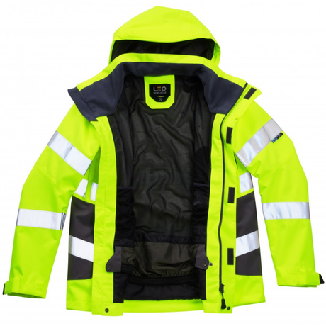 Leo Workwear Exmoor Hi Vis Jacket Waterproof Breathable Class 3