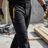 JCB Waterproof Overtrousers Black Unlined Lightweight Work Trousers