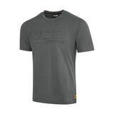 JCB Workwear T-Shirt Grey 3D Embossed Logo Unisex Work T-Shirt