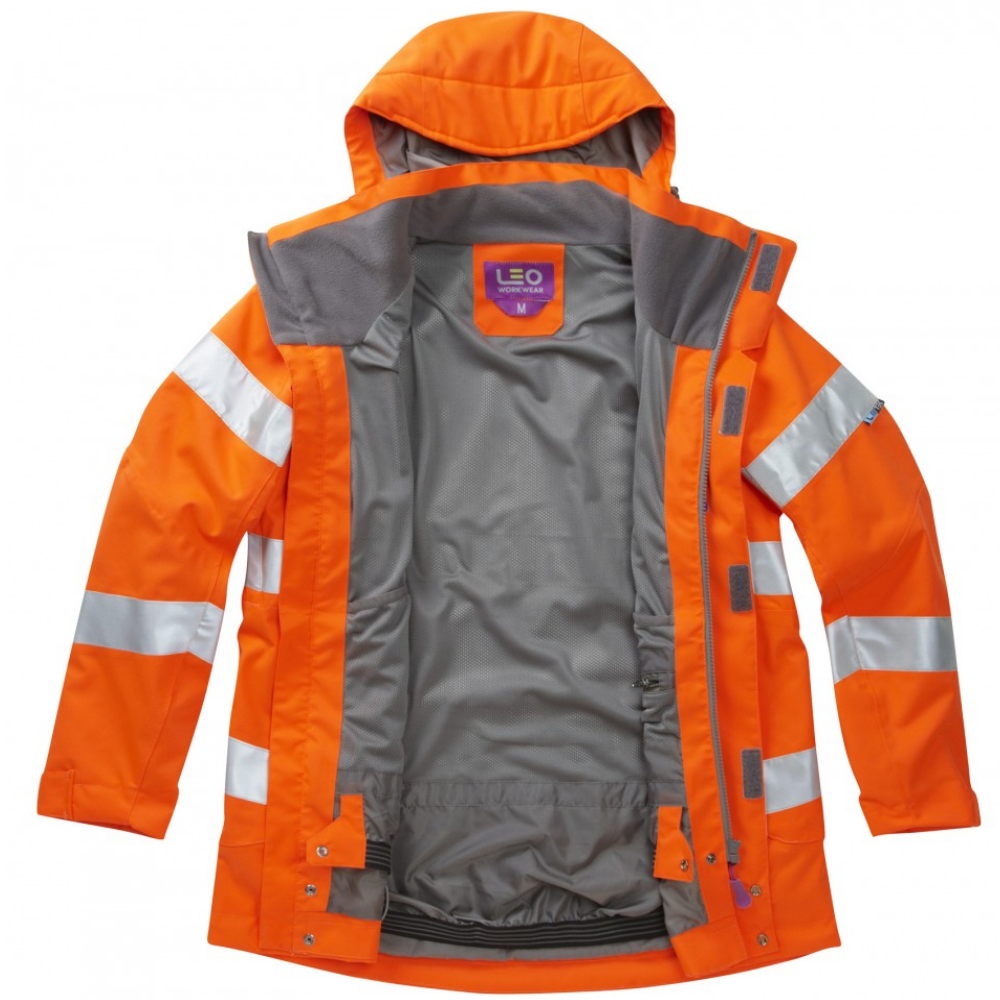 Leo Workwear Hi Vis Jacket Ladies Breathable Yellow Rosemoor RIS-3279-TOM