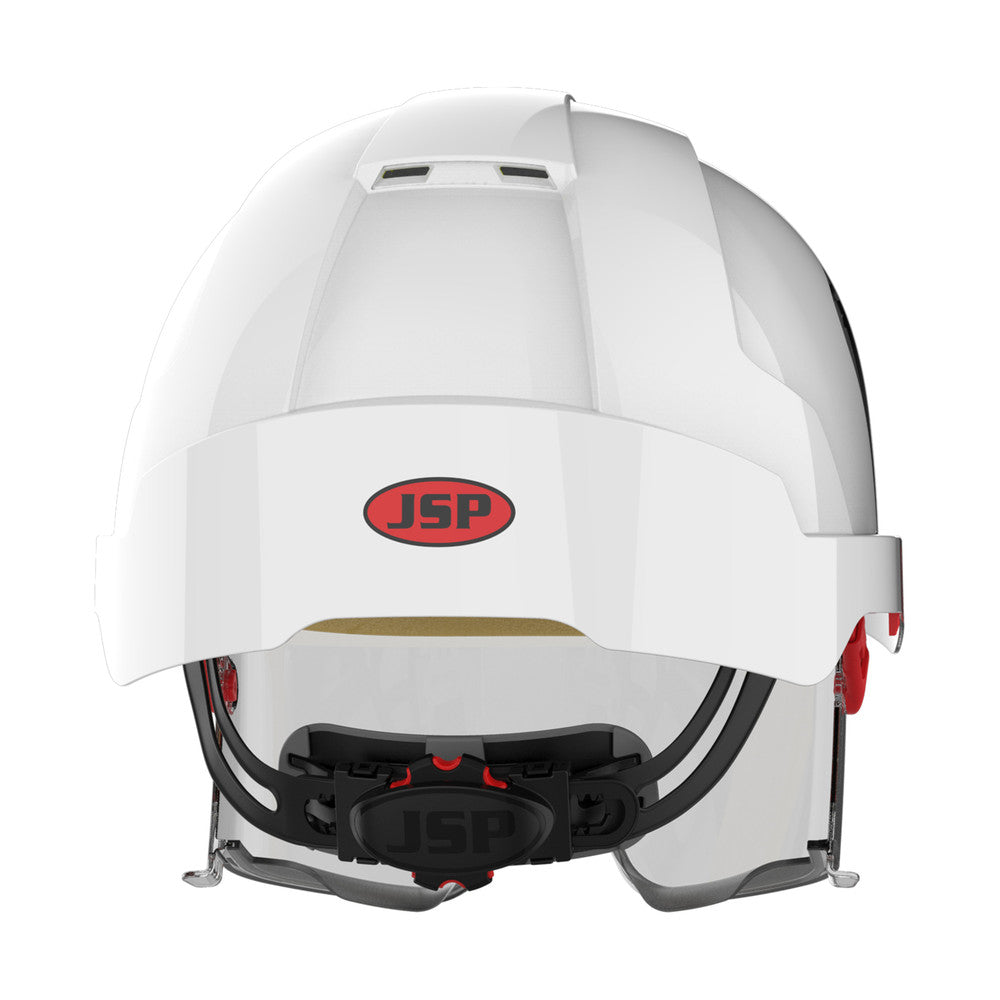 JSP EVO VISTAlens Safety Helmet Vented White with Smoke Eyeshield
