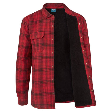 Portwest Sherpa Lined Work Shirt Fleece Lined Check Shirt For Cold Conditions